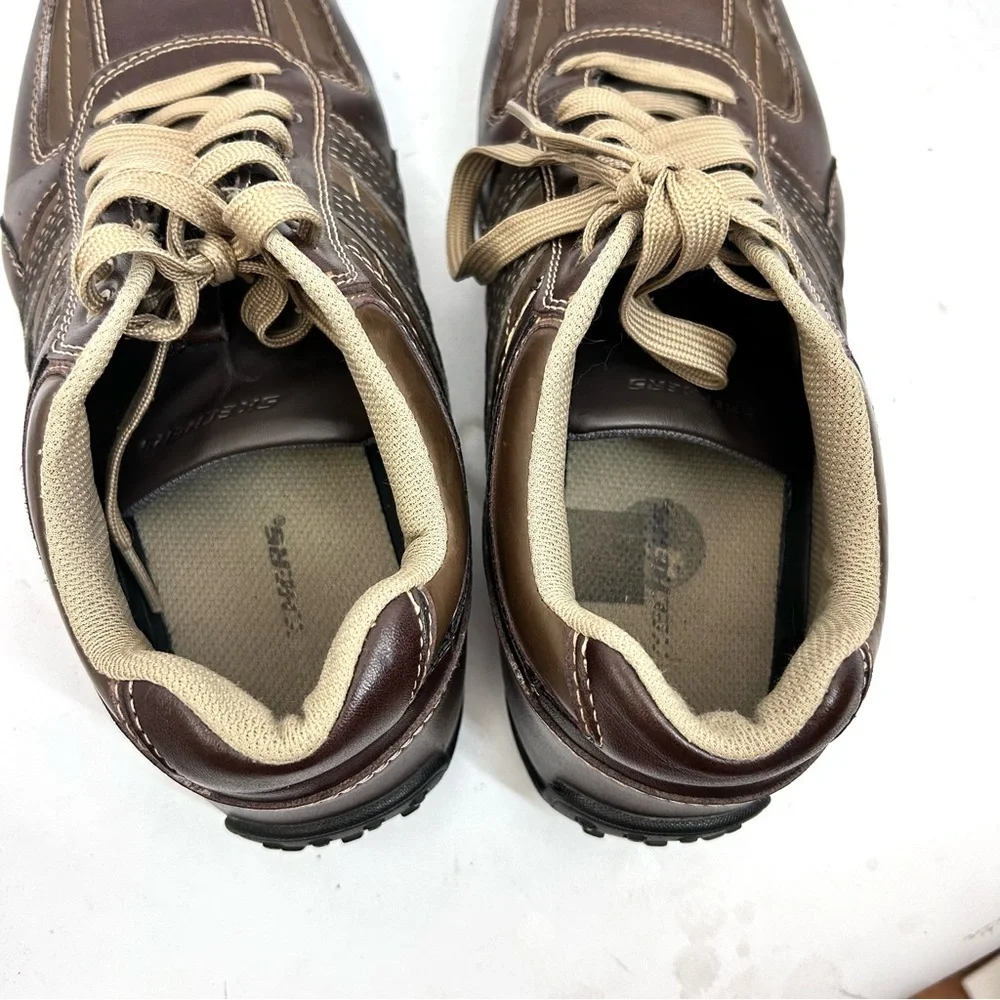 Skechers Y2K Brown Men's Casual Lace-Up Driving Sneakers Sz 10